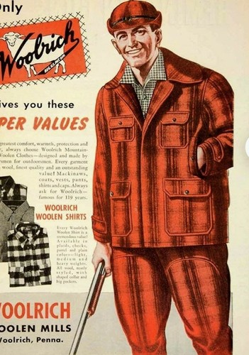 VTG Woolrich Wool Suit 2 Pc Set Red 