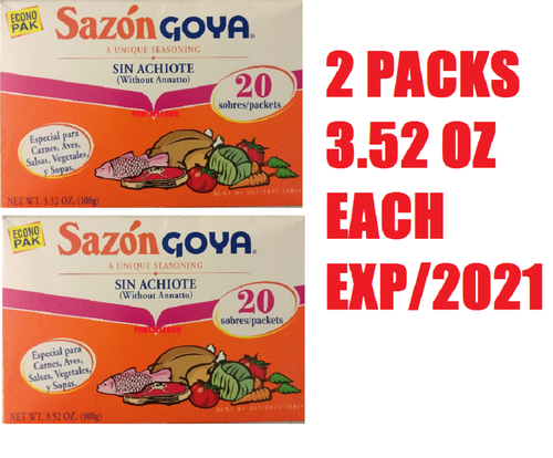 Sazon Goya Sazoning Econo Pak 8 A 20 Paquetes 1/2/3 CAJAS TODAS LAS TALLAS ORIGINALES - Imagen 12 de 19