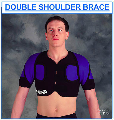 Proline Doppel Schulterbandage schwarz medizinische Stützbekleidung Sport Schutzausrüstung