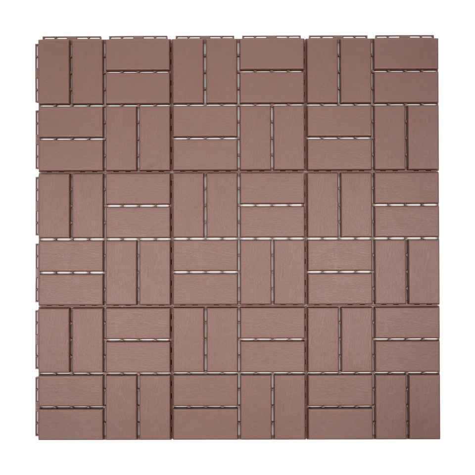 12” Outdoor Living Patio Deck Tiles, Plastic Outdoor Flooring