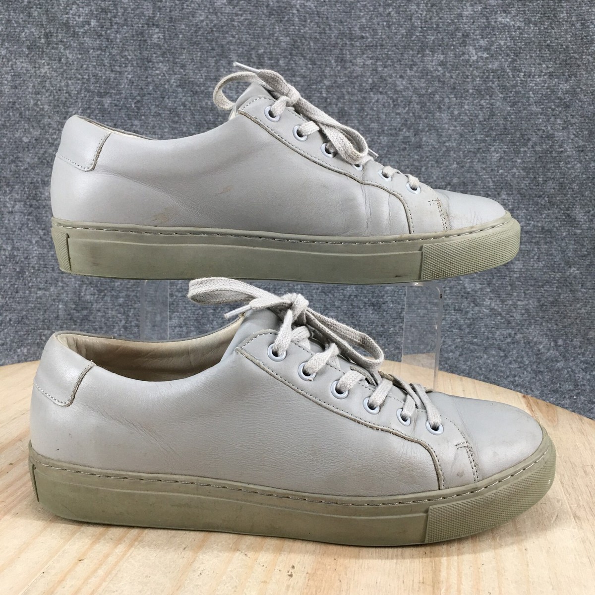 Paul Shoes Mens 41 Casual Comfort Lace Up Low Sneaker Grey Faux