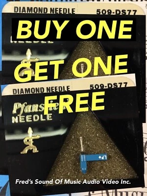 Buy One Get One Free Pfanstiehl 509-DS77 Diamond Stylus Dual Needle GE rs6528