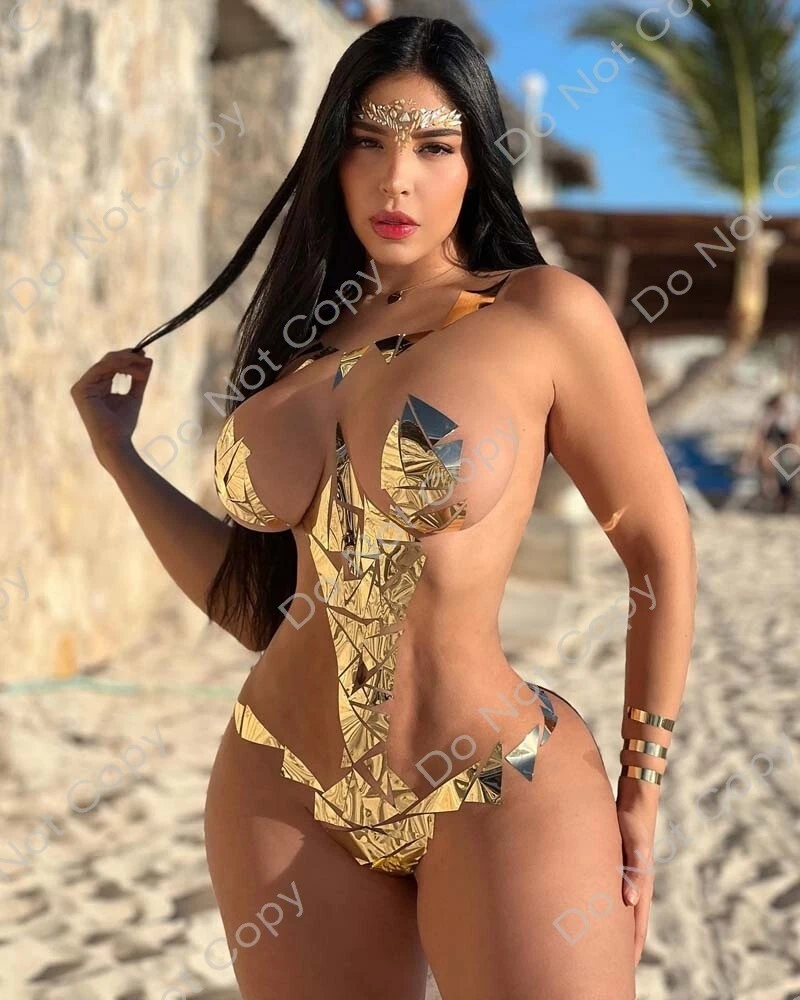 8x10 Ennid Wong PHOTO photograph picture asian busty bikini lingerie thong  model | eBay