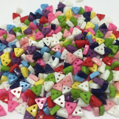 Lot De 50 Boutons Plats Ronds - 6 Mm - 2 Trous - Résine - Assortiment De Couleurs - Pour Scrapbooking