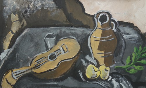 Rare unique Cubist still life painting, signed Georges Braque - Picture 2 of 9