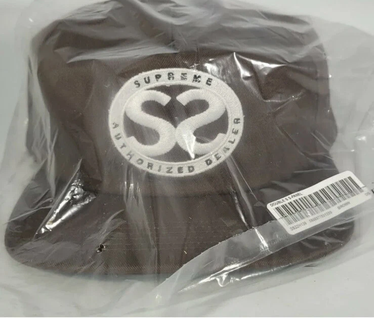 SUPREME Double S 5 PANNEAU CHAPEAU MARRON OS SS22 (AUTHENTIQUE) printemps été 22 NEUF