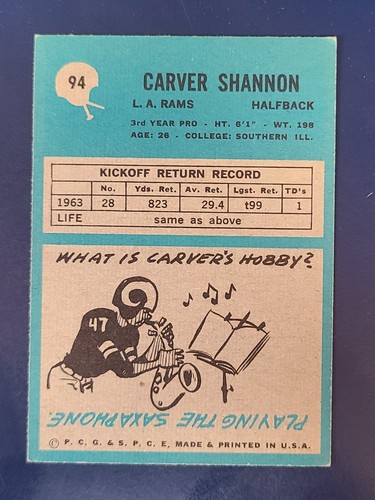 Tarjetas de fútbol americano Philadelphia 1964 completan el conjunto que elijas #1 - 98 - Imagen 187 de 195