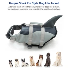 Pet Dog Swimming Water Safety Vest Life Jacket Puppy Lifesaver w/ PULL Handle