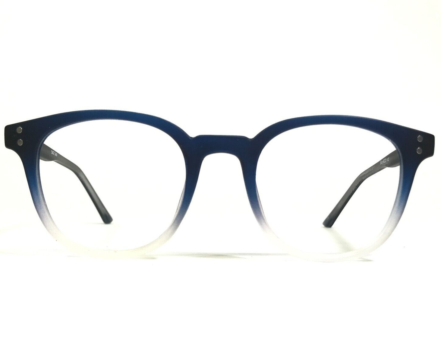 Capri Eyeglasses Frames OMG Blue Matte Round Thick Rim Fade Horn Rim 48-21-140