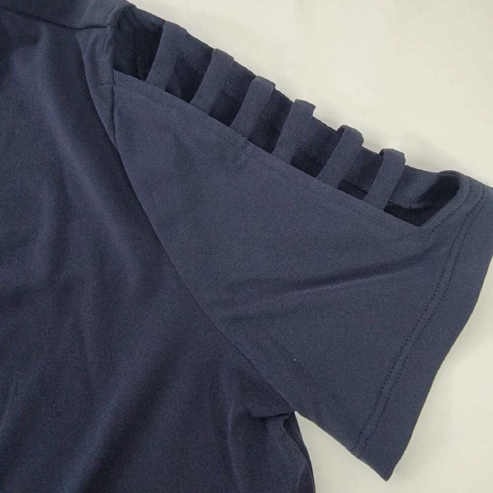 Abito Michael Kors Cambio Spalline Spalline Manica Corta Blu Navy Taglia S