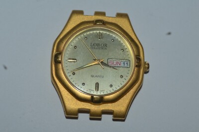Lobor Collection 5Y39-7010 Quartz Watch 31.5mm Day & Date Not Working Sold As-Is