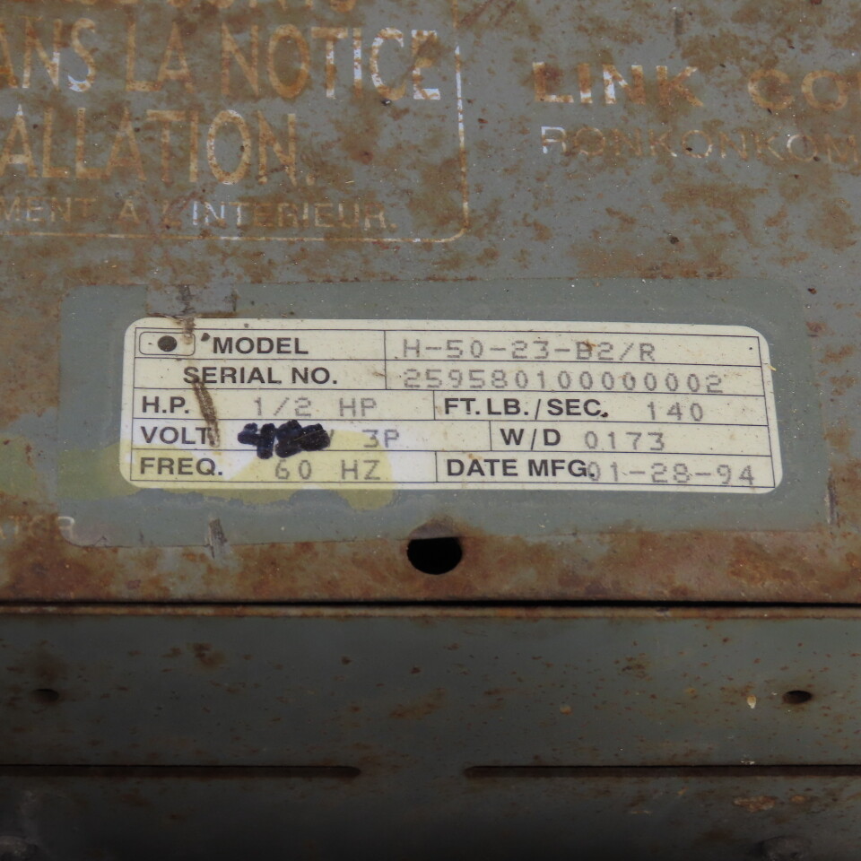 Link Controls H-50-23-B2/R Garage Overhead Door Opener 460V 3PH