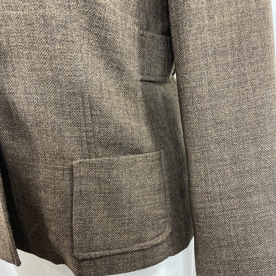 Traje Chaqueta B Moss Para Mujer Talla 4 Marrón Espiga Colección Sastre Ropa Profesional Foto 4 de 4