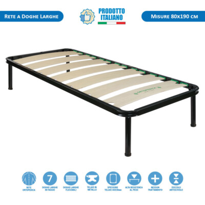 Materassi Rete Singola A Doghe Larghe Rete Permaflex WOOD FISSA A