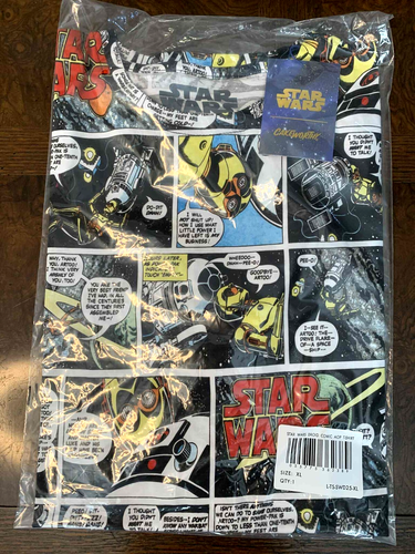 NWT Cakeworthy Star Wars Star Wars Droid Comic AOP T Shirt Size XL - 第 1/4 張圖片