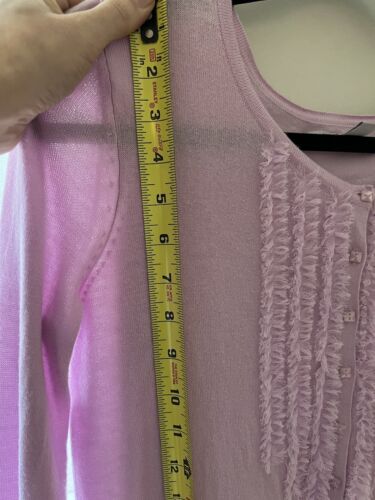 Old Navy DAMEN Lavendel KNOPFLEISTE BAUMWOLLMISCHUNG CARDIGAN GRÖSSE SMALL - Bild 7 von 8