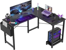 L Shaped Corner Desk PC Table Computer Desk Gaming Desk with CPU Stand Side Bag