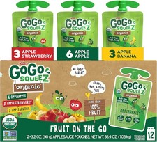  Free Duty Tax GoGo squeeZ Organic Applesauce and Fruit Puree, Variety Pack