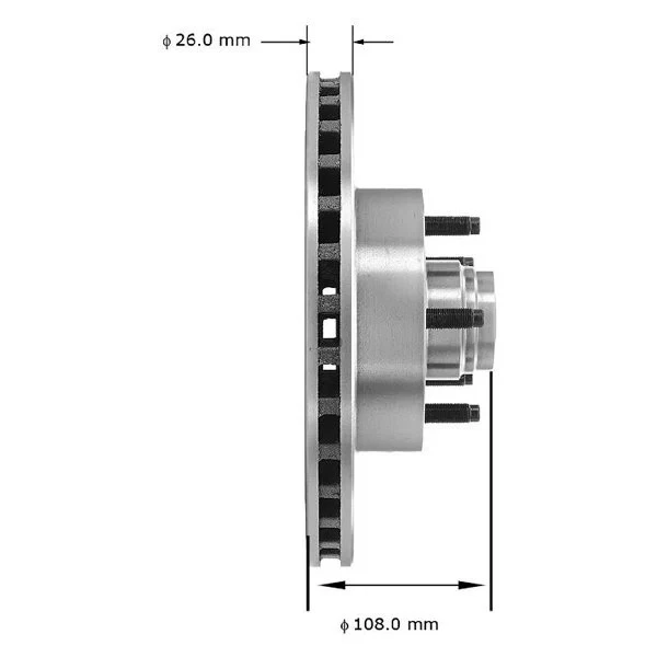For Ford Explorer 95-01 Brake Rotor Global Premium Plain Vented Front Brake Foto 4 de 4