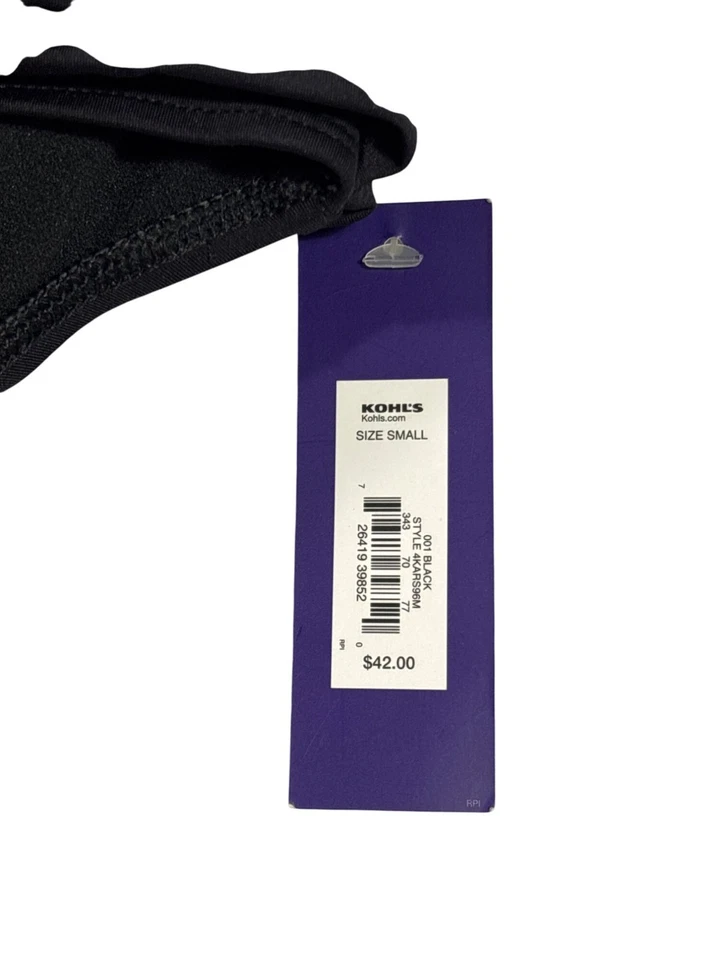 Apt. 9 Pantalones de bikini de natación negros cintura acanalada para mujer talla S nuevos Foto 2 de 4