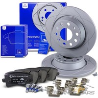 ATE Powerdisc Bremsscheiben+BelÄGe Hinten FÜR Audi Q3 Seat Alhambra VW Passat B7