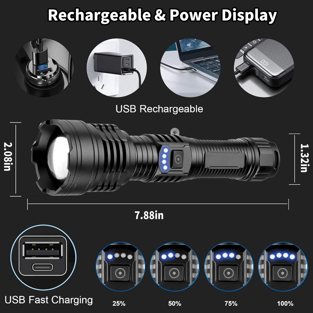 Torcia LED ultra potente, professionale e ricaricabile | Magnum 11600
