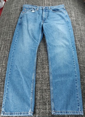 Levis 505 Mens Straight Leg Blue Jeans Denim Size 34x30