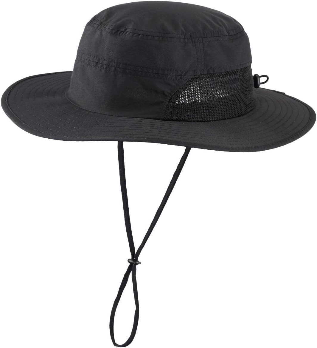 UPF 50+ Wide Brim Sun Hat for Men Women Outdoor Summer Safari Hat Adjustable fo
