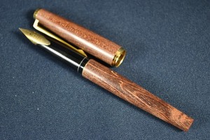 Pilot Custom Wood Fountain Pen 18K Script Nib H171 Made in Japan Sold as-is