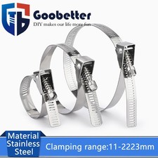 Extended Quick Release Captive / FlipLock Strap Hose Clamp Clips A2 Stainless