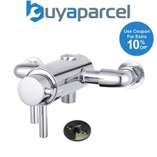 Ruby Chrome Thermostatic Dual Control Exposed Shower Mixer Valve - 150mm Centres