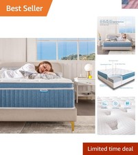 Queen 12 Inch Hybrid Gel Memory Foam Mattress with Pocket Coils - Breathable ...