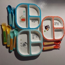 Cheeky Kids Inc. - Cheeky Baby Plates - Forks - Spoons Lot