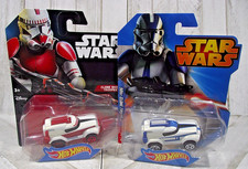 Hot Wheels Star Wars Lot ** Red Clone Shock Trooper & Blue 501st Clone Trooper