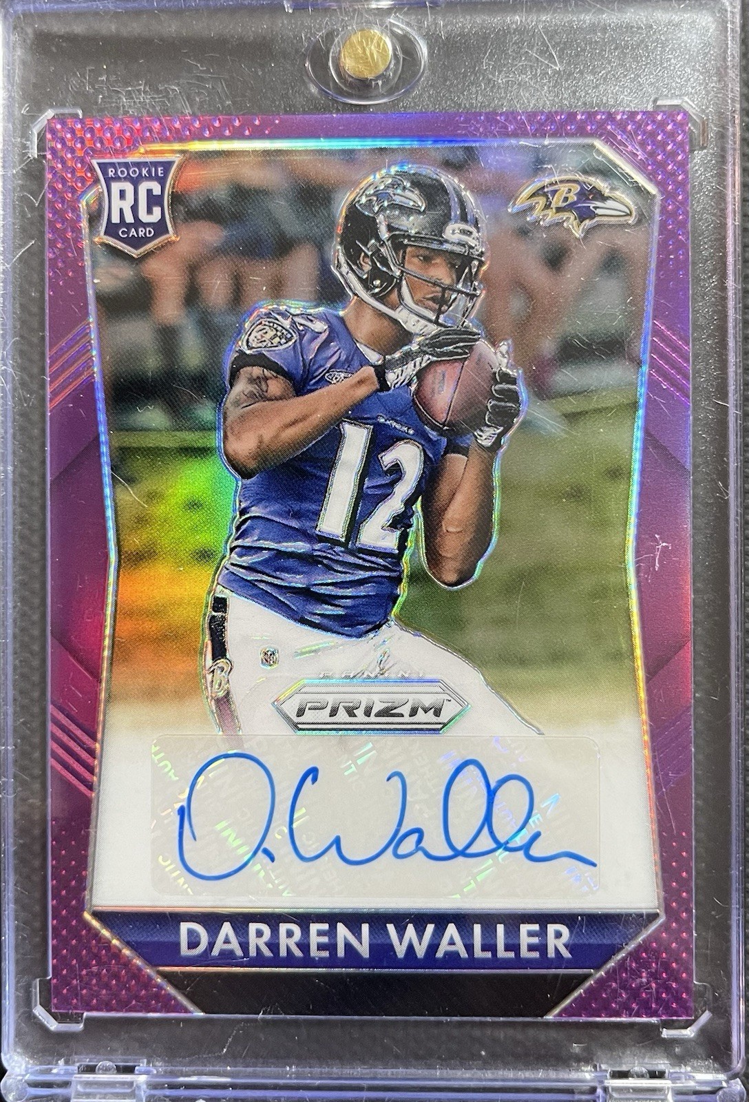 2015 Panini Prizm - Rookie Signatures Darren Waller #RS-DW Violet Prizm (AU, RC)