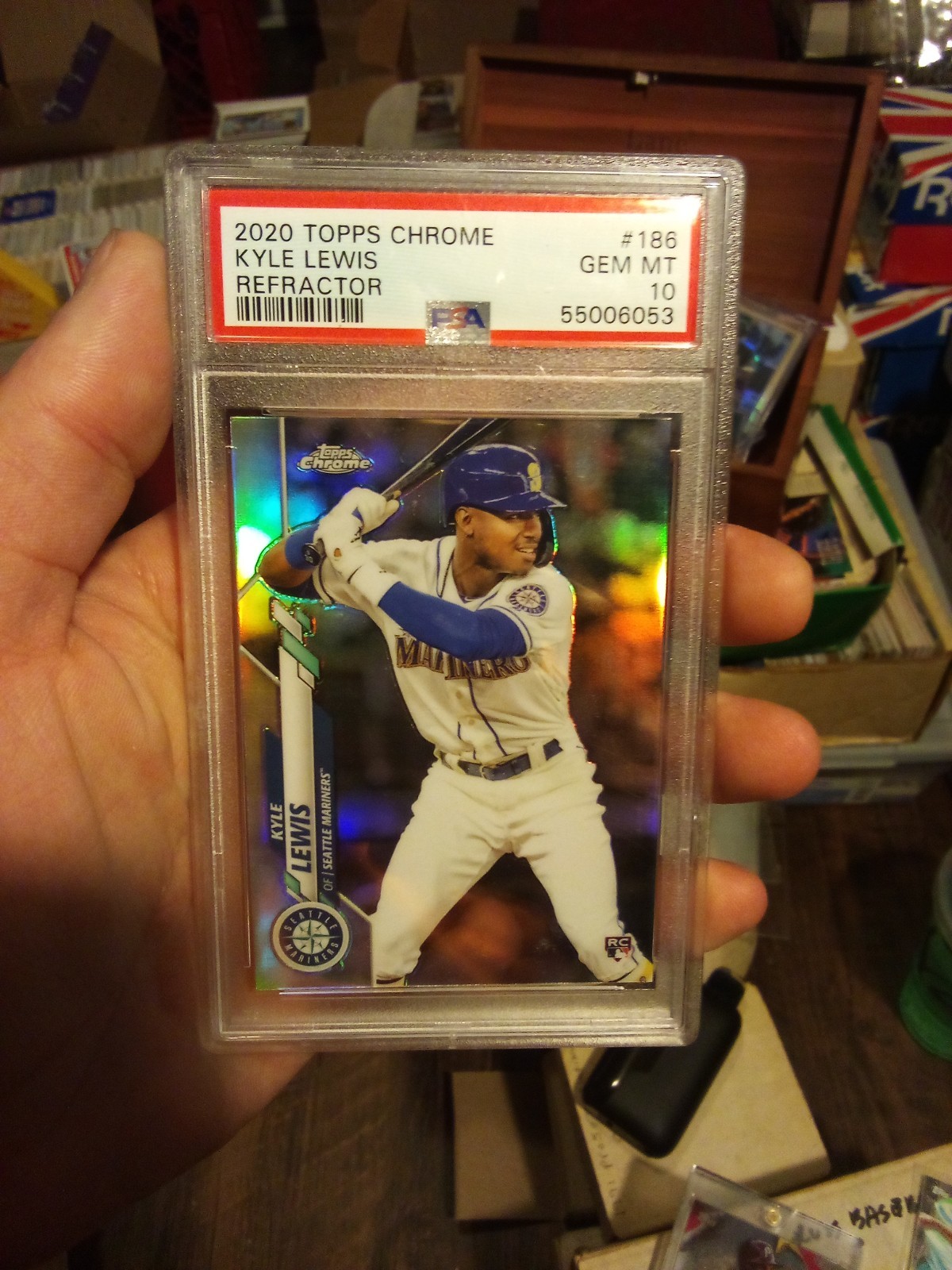 2020 Topps Chrome - Kyle Lewis #186 Refractor (RC)