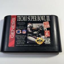 Tecmo Super Bowl III: Final Edition (Sega Genesis, 1995) Game Cartridge Only 