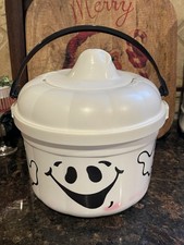 Vintage 1991 Mcdonalds Ghost Halloween Bucket Candy Pail Happy Meal