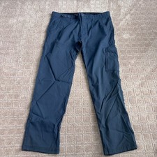 Prana Stretch Zion Pant Men 36x30 Blue Slim Fit Hike Stretch UPF Nylon Roll Snap