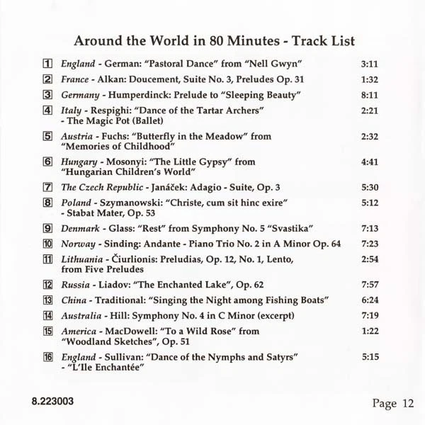 8223003 Various Artists Around the World In 80 Minutes CD Germany Marco Polo - Image 2 of 3