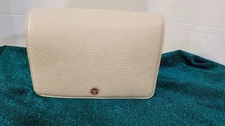 Dagne Dover Andra Crossbody Bag Bone Leather Pebbled New with Tags $195