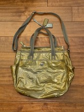 Coach Diaper Baby Bag Green Patent Leather Multifunction Tote w/o Changing Mat