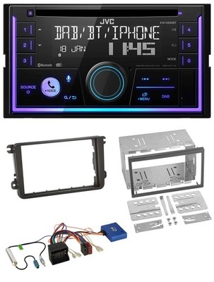 JVC CAN-Bus USB 2DIN DAB Bluetooth CD Car Stereo for VW Golf V VI Touran Passat 3