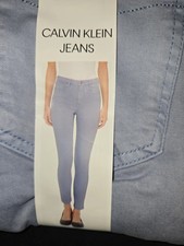 Calvin Klein Jeans Womens Skinny Ankle Jeans Size 2x27 Light Blue Denim
