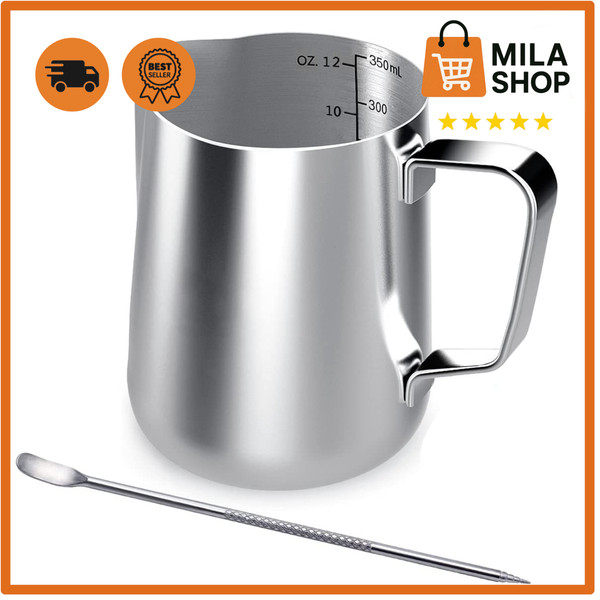 MilchkäNnchen Edelstahl 350 Ml AufschäUmer Latte Art Pen Barista Kaffee Set-image