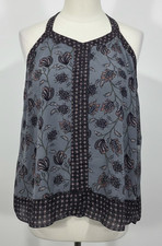 Maurices Tank Womens XXL Gray Floral Camisole Lined Stretch Relaxed PILL