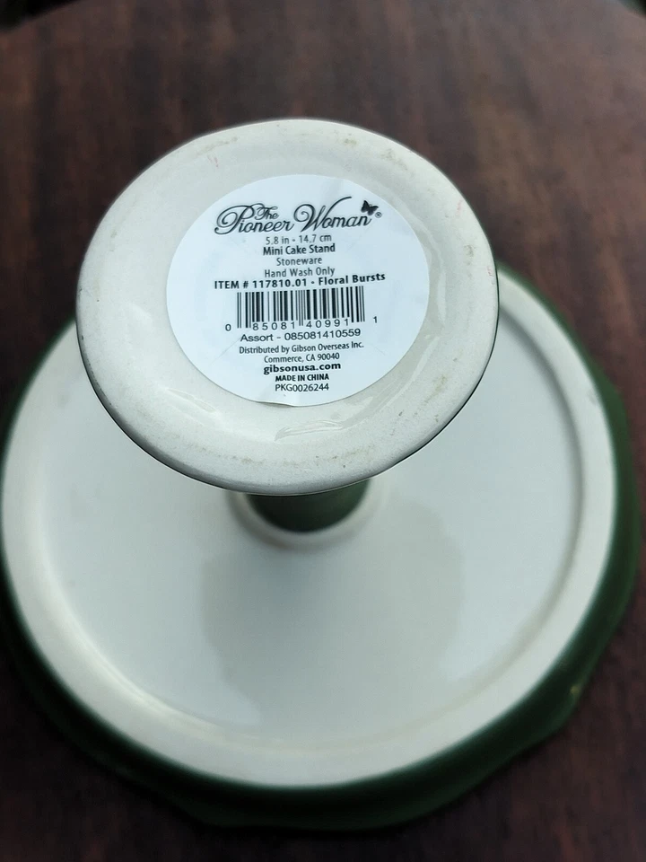 Mini soporte para cupcakes de pastel Pioneer Woman rosa sombra verde amarillo azul Foto 4 de 4