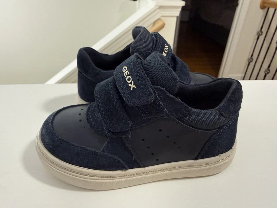 Geox Kids Nashik Boy (Toddler)  Blue Suede Sneakers Size Us 5.5 Eu 21 - Image 2 of 4
