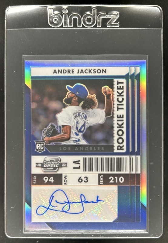 2022 Chronicles Andre Jackson Contenders Optic Rookie Ticket Auto RC #17 Dodgers