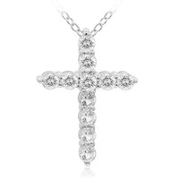 Cavill Damen Halskette Silber Rhodiniert 0,69Ct WeißEr Topas Echtschmuck